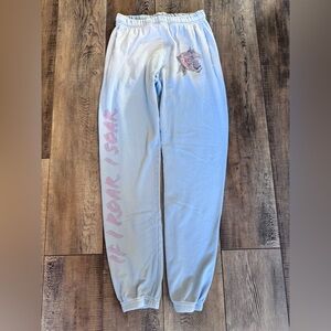 Lauren Moshi "If I Roar I Soar" Tiger Wing Sweatpants Blue XS